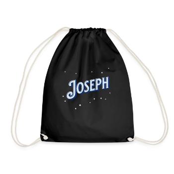 Joseph names personalized - Drawstring Bag - black - Front