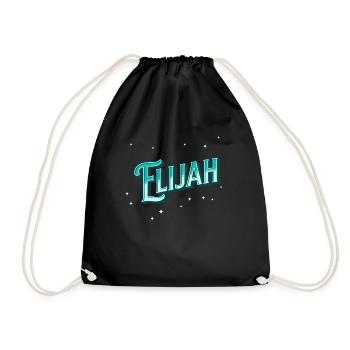 Elijah names personalized - Drawstring Bag - black - Front