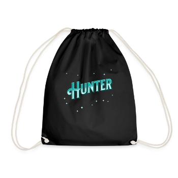 Hunter Namen personalisiert - Turnbeutel - Schwarz - Vorne