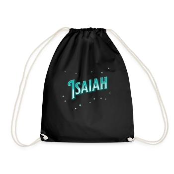 Nom d’Isaïe personnalisé - Sac de sport léger - noir - Devant