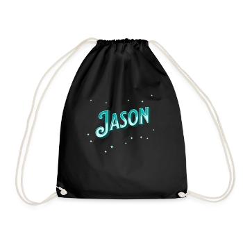 Jason names personalized - Drawstring Bag - black - Front