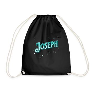 Joseph names personalized - Drawstring Bag - black - Front