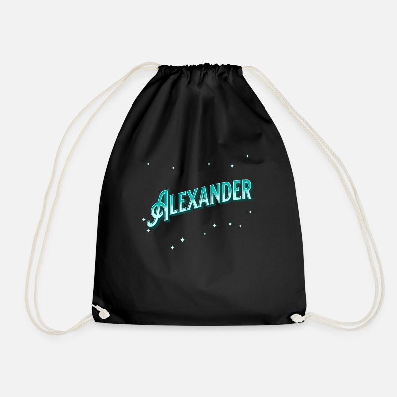 Alexander Namen personalisiert - Turnbeutel - Schwarz