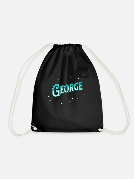 George Namen personalisiert - Turnbeutel - Schwarz
