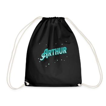 Noms Arthur personnalisés - Sac de sport léger - noir - Devant