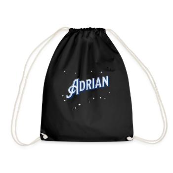 Adrian name personalized - Drawstring Bag - black - Front