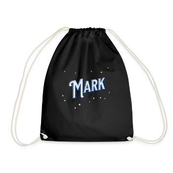 Mark Namen personalisiert - Turnbeutel - Schwarz - Vorne
