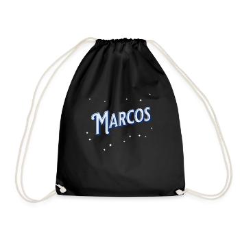 Le nom de Marco personnalisé - Sac de sport léger - noir - Devant