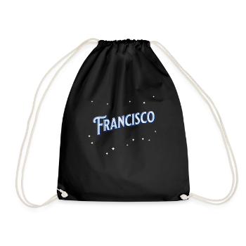 Francisco name personalized - Drawstring Bag - black - Front