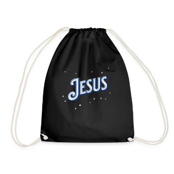 Le nom de Jésus personnalisé - Sac de sport léger - noir - Devant