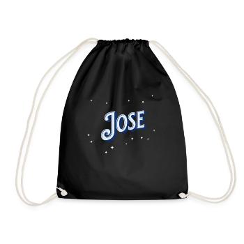 Jose Namen personalisiert - Turnbeutel - Schwarz - Vorne