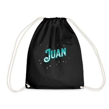 Juan names personalized - Drawstring Bag - black - Front