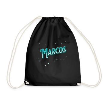 Le nom de Marco personnalisé - Sac de sport léger - noir - Devant