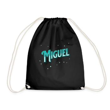 Miguel name personalized - Drawstring Bag - black - Front