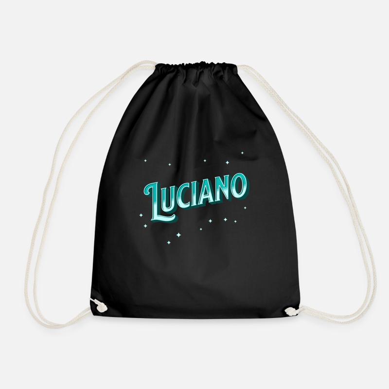 Luciano Namen personalisiert - Turnbeutel - Schwarz