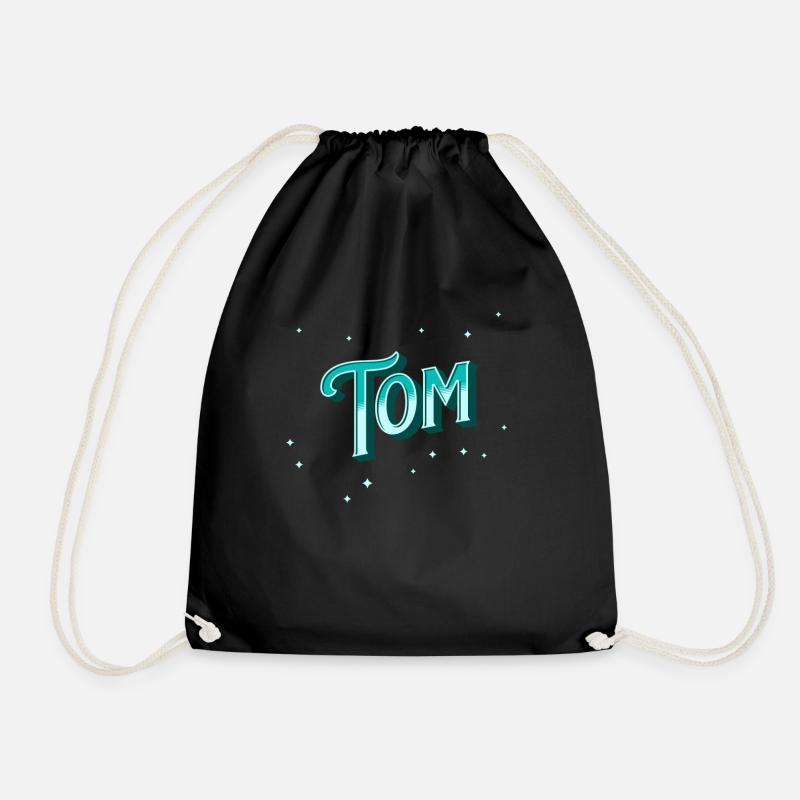 Tom Namen personalisiert - Turnbeutel - Schwarz