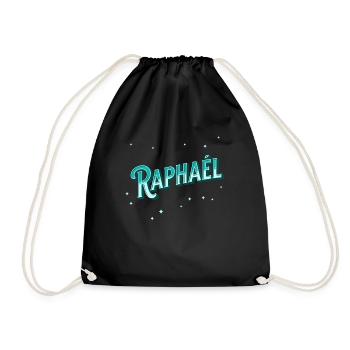 Raphael name personalized - Drawstring Bag - black - Front
