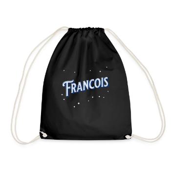 Le nom de François personnalisé - Sac de sport léger - noir - Devant