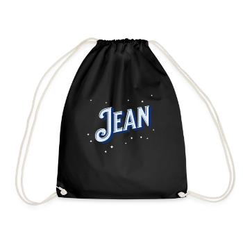 Jean names personalized - Drawstring Bag - black - Front