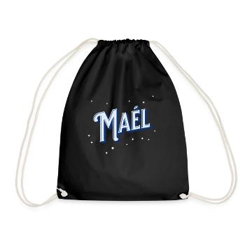 Noms de Maël personnalisés - Sac de sport léger - noir - Devant
