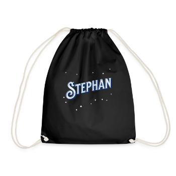 Le nom de Stephan personnalisé - Sac de sport léger - noir - Devant