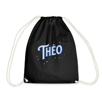 Theo name personalized - Drawstring Bag - black - Front