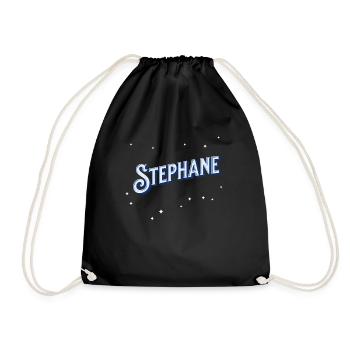 Le nom de Stéphane personnalisé - Sac de sport léger - noir - Devant