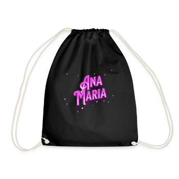 Anna Maria name personalized - Drawstring Bag - black - Front