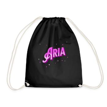 Nom Aria personnalisé - Sac de sport léger - noir - Devant