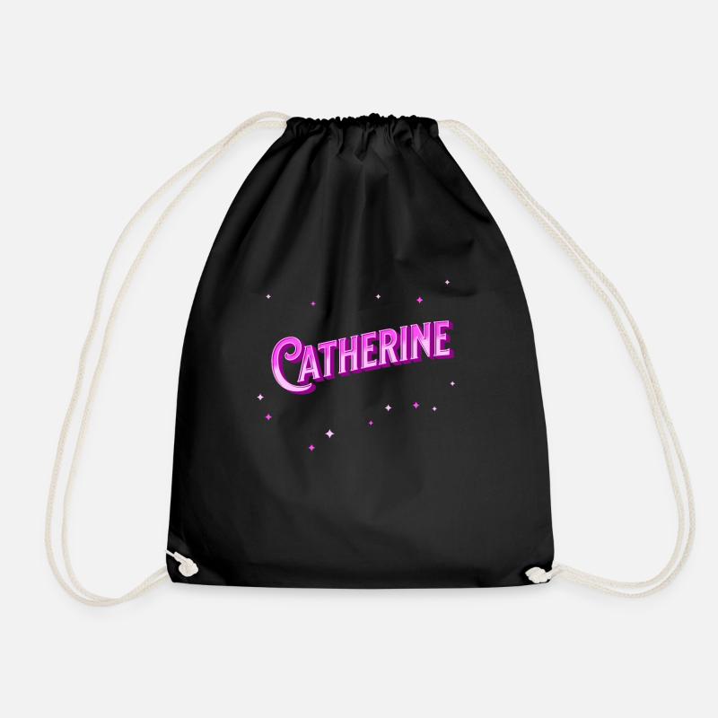 Catherine Namen personalisiert - Turnbeutel - Schwarz