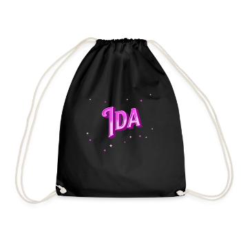 Nom Ida personnalisé - Sac de sport léger - noir - Devant