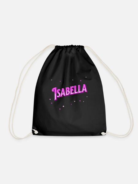 Isabella Namen personalisiert - Turnbeutel - Schwarz