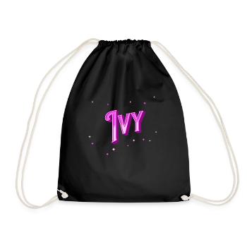 Nom de lierre personnalisé - Sac de sport léger - noir - Devant
