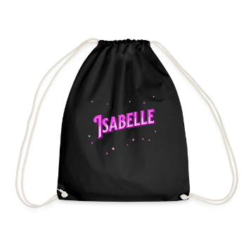 Isabelle's name personalized - Drawstring Bag - black - Front