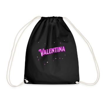 Le prénom de Valentina personnalisé - Sac de sport léger - noir - Devant