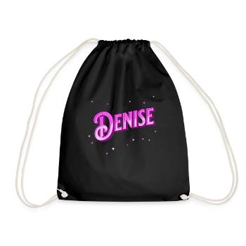 Denise nom personnalisé - Sac de sport léger - noir - Devant