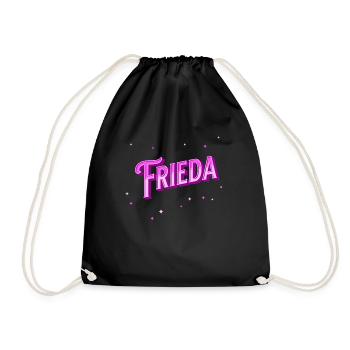 Le nom de Frieda personnalisé - Sac de sport léger - noir - Devant