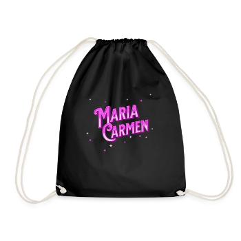 Maria Carmen name personalized - Drawstring Bag - black - Front