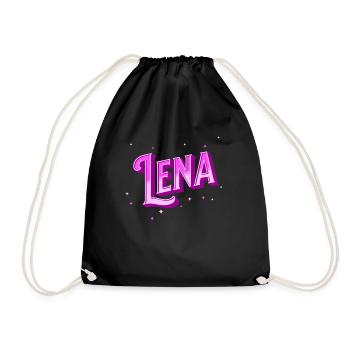 Le nom de Lena personnalisé - Sac de sport léger - noir - Devant
