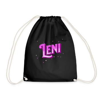 Le nom de Leni personnalisé - Sac de sport léger - noir - Devant