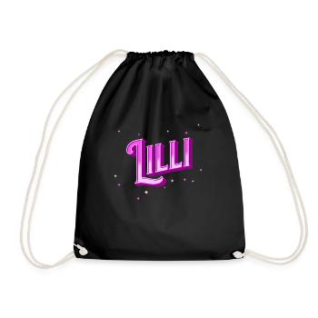 Nom Lilli personnalisé - Sac de sport léger - noir - Devant