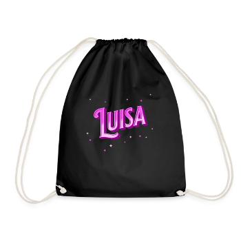 Le nom de Luisa personnalisé - Sac de sport léger - noir - Devant