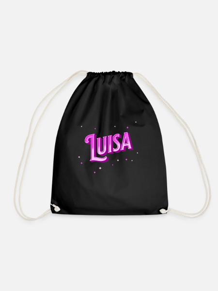 Luisa Namen personalisiert - Turnbeutel - Schwarz