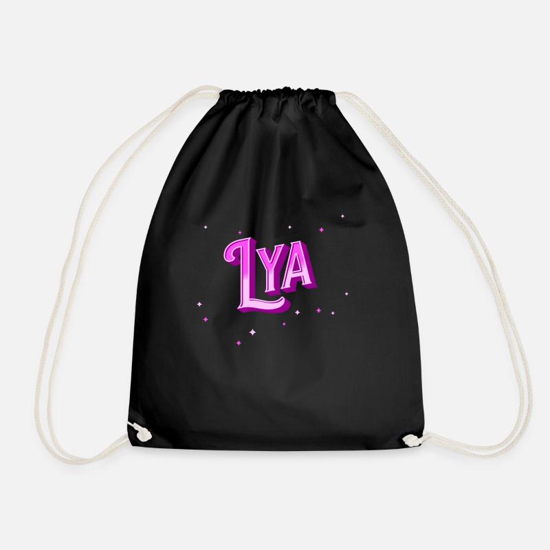Lya Namen personalisiert - Turnbeutel - Schwarz