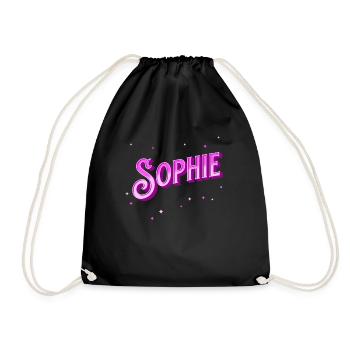 Sophie name personalized - Drawstring Bag - black - Front