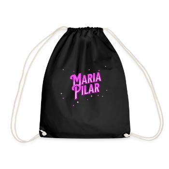 Maria Pilar name personalized - Drawstring Bag - black - Front