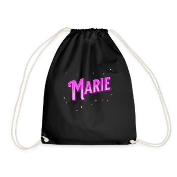 Marie nom personnalisé - Sac de sport léger - noir - Devant