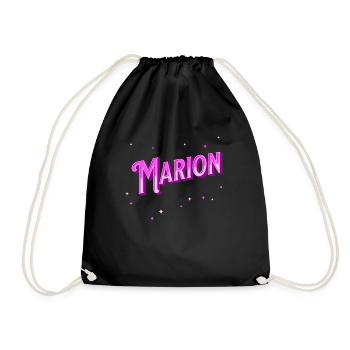 Nom Marion personnalisé - Sac de sport léger - noir - Devant