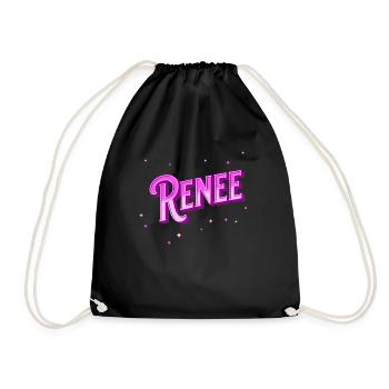 Renee Namen personalisiert - Turnbeutel - Schwarz - Vorne