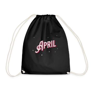 Prénoms d'avril personnalisés - Sac de sport léger - noir - Devant